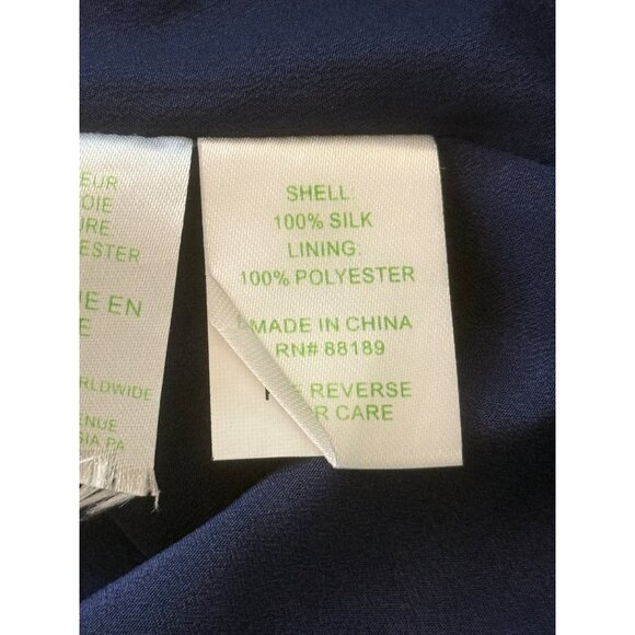 Lilly Pulitzer Silk Shift Rylee Dress Navy Floral Womens Size 6 - Picture 8 of 9